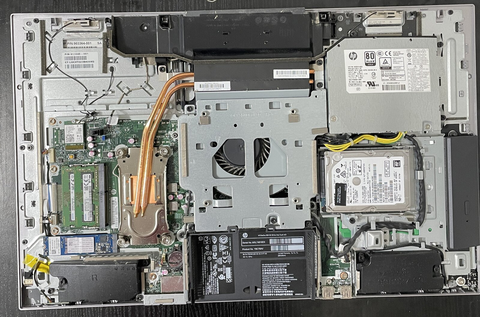 How to replace and fix HP 15-BC 15-BC216TX 15-BC011TX USB DAG35ATB800 Power Button Board Cable (HP EliteOne 800 G3)